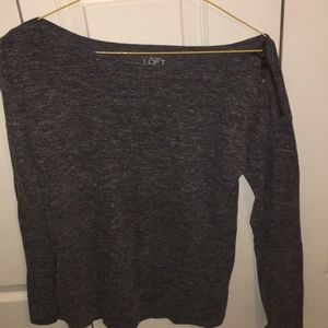 grey Ann Taylor Loft long sleeve shirt | size : S